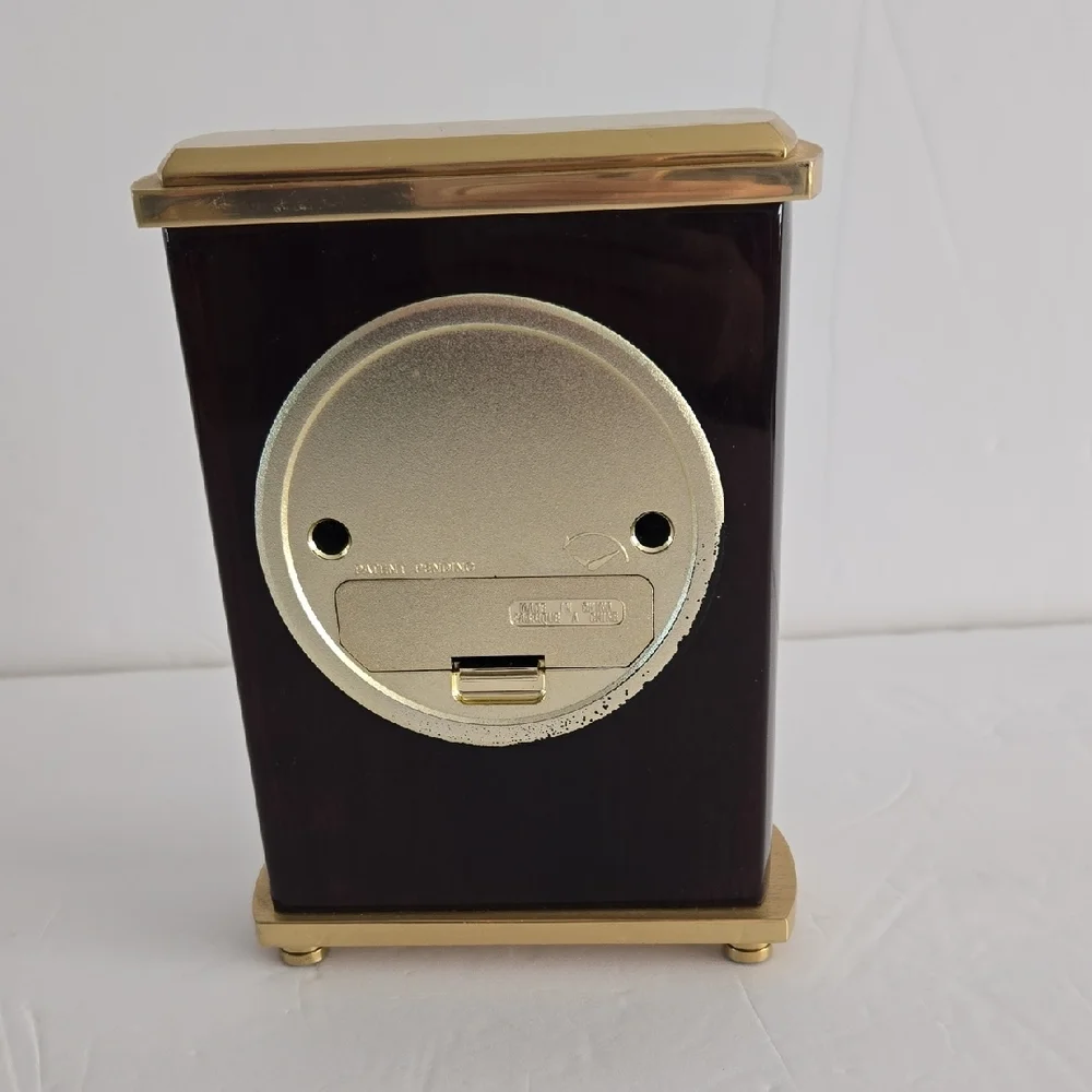 Movado Elegant Gold and Dark Brown Wall Clock - Picture 3 of 9